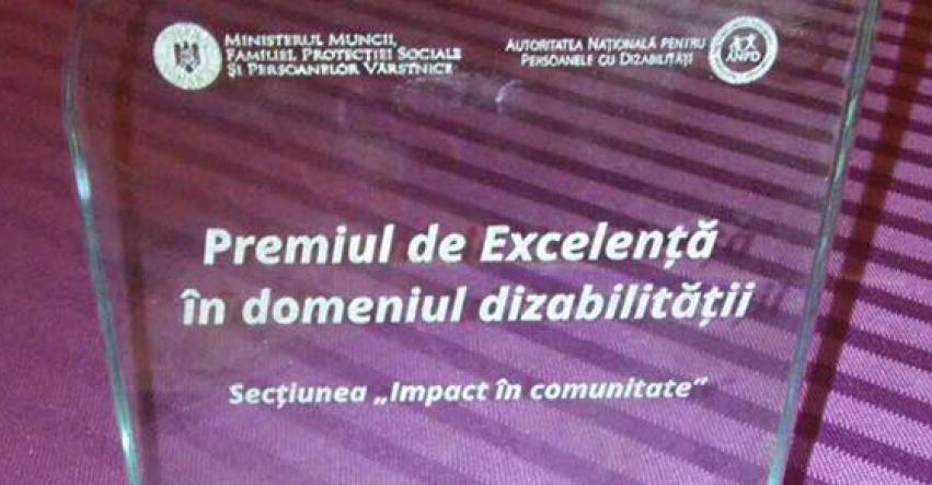 Fundatia Pentru Voi a castigat competitia pentru primul Premiu de Excelenta in domeniul dizabilitatii!